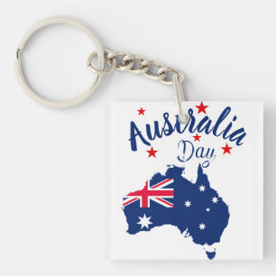 Llavero Día de Australia Azul y Blanco Rojo