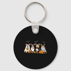 Llavero Día de Brujas Corgi Fantasma Soky Amantes de Corgi