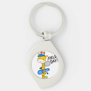 Llavero Día de Campo de Tenis de Jirafa Adorable – Persona