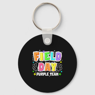 Llavero Día de campo equipo morado competencia retro paz h