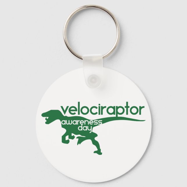 Llavero Día de Conciencia de Velociraptor (Anverso)
