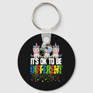 Llavero Día de Conciencia sobre el Autismo Regalo Unicorni