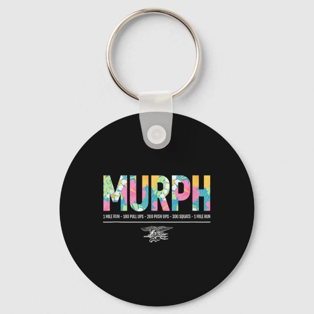 Llavero Día de Conmemoración de Murph Tropical Wod Ejércit (Anverso)