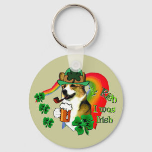 Llavero Día de Corgi Saint Patrick