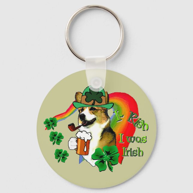 Llavero Día de Corgi Saint Patrick (Anverso)