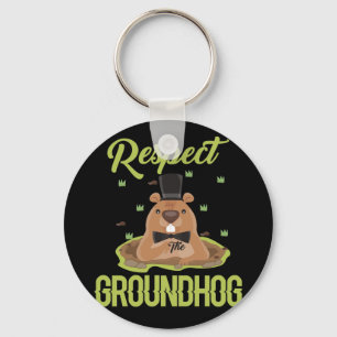 Llavero Día de Groundhog Woodchuck de Respeto