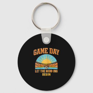 Llavero Día de Juego Que Comience El Mom-ing Camiseta de F