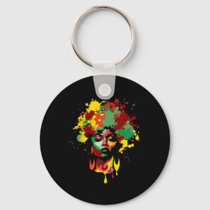 Llavero Día de Juneteenth Mujer Negra Reina Afro Melanina 