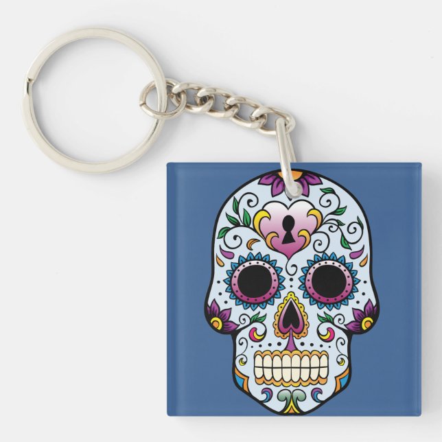 Llavero Día de la Calavera Azucarada Muerta (Frente)