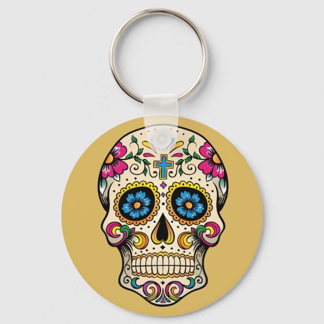 Llavero Día de la Calavera del Azúcar Muerto con Keychain  (Anverso)