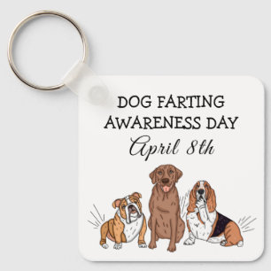 Llavero Día de la Conciencia del Perro Farting - 8 de abri