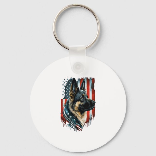 Llavero Día de la Conmemoración Bandera Alemana Americana  (Anverso)