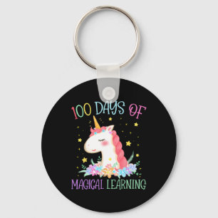 Llavero Día De La Escuela Unicornio 100 Días Magical Learn