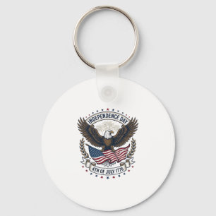 Llavero Día de la Independencia Águila Bandera Camiseta Vi