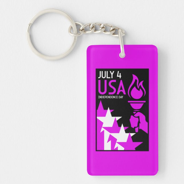 Llavero Día de la Independencia de Estados Unidos (Frente)