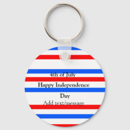 Llavero Día de la independencia de las franjas azules roja