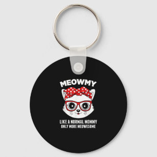 Llavero Día de la Madre de gafas mami de gato divertido