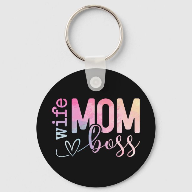 Llavero Día de la Madre divertido de Mamá Boss (Anverso)