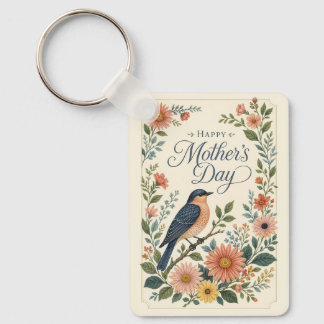 Llavero Día de la Madre Jardín de Flores Silvestres Vintag