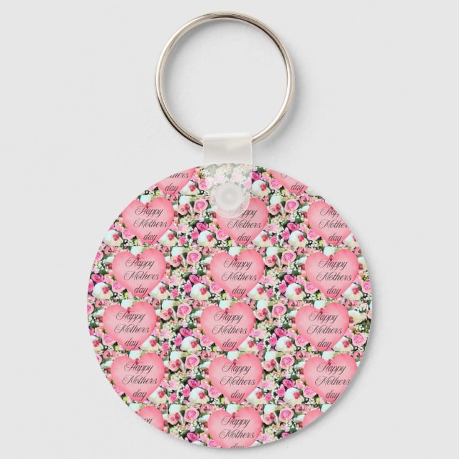 Llavero Día de la Madre Orquídea Rosa (Anverso)