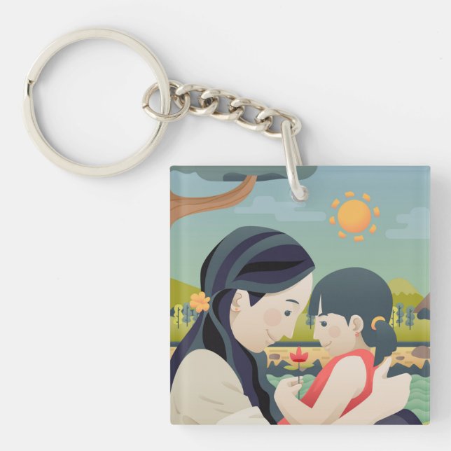 Llavero Día de la Madre y el Niño | Keychain (Frente)