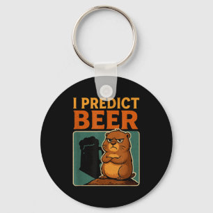 Llavero Día de la marmota Predigo cerveza Grumpy Groundhog