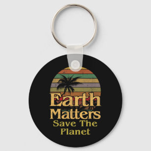 Llavero Día de la Tierra Salvar el regalo retro del planet