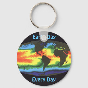 Llavero Día de la Tierra - Temperatura global de la superf