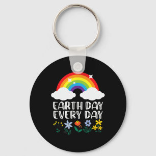 Llavero Día de la Tierra Todos los Días Arcoiris Flor Día