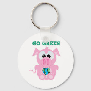 Llavero Día de la Tierra Ve Verde cerdo Goofkins