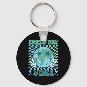 Llavero Día de la Tierra Vibes Hippie Planeta Aniversario 