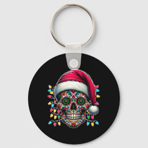 Llavero Día de los Hombres Navidad Azúcar Calavera Santa S