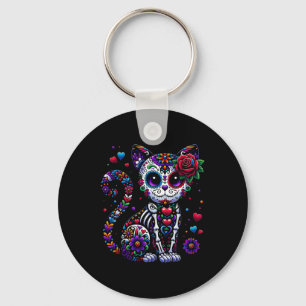 Llavero Día De Los Muertos Cinco De Mayo Gato Azúcar Calav