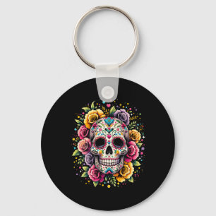 Llavero Día De Los Muertos De La Hallowe De Cráneo De Azúc