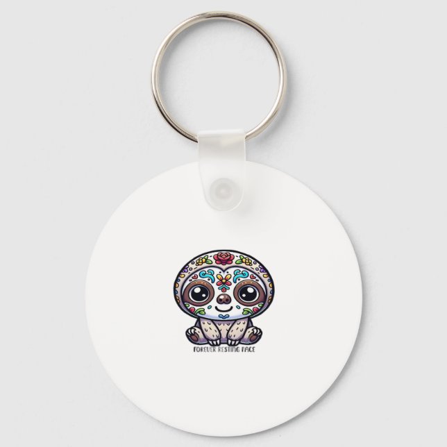 Llavero Dia De Los Muertos Sloth Active T-Shirt (Anverso)