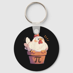 Llavero Día de Pi de Pastel de Pollo Hombres Mujeres Niños