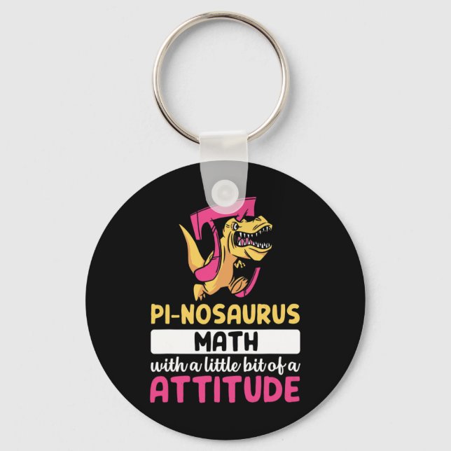Llavero Día de Pi Matemáticas Dinosaurio Dino (Anverso)