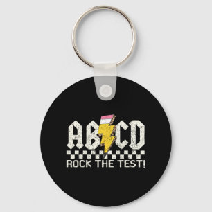 Llavero Día de prueba del profesor Retro Abcd Rock Test Da