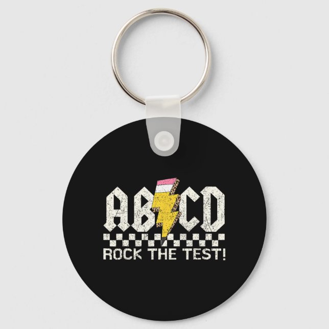 Llavero Día de prueba del profesor Retro Abcd Rock Test Da (Anverso)