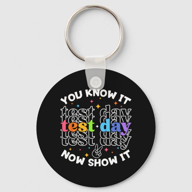 Llavero Día de prueba Día de prueba Día de prueba del prof (Anverso)