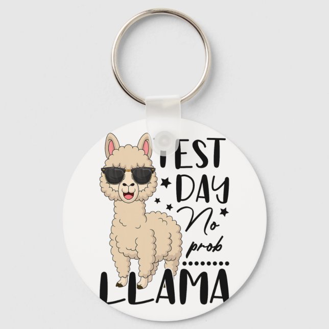Llavero Día de prueba No Prob Llama Profesora Examen D (Anverso)