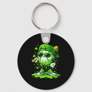 Llavero Día de San Patricio béisbol helado goteo trébol