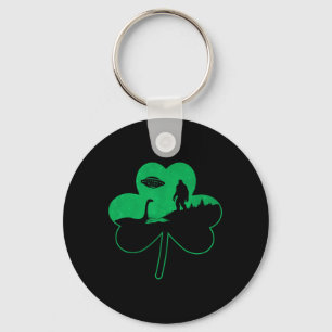 Llavero Día de San Patricio Bigfoot Nessie Ovni Alien Tréb
