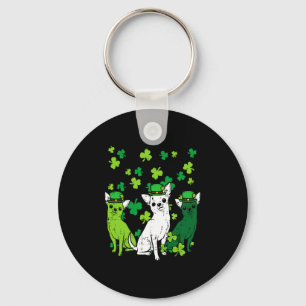 Llavero Día de San Patricio Chihuahuas Perro Saint Paddys