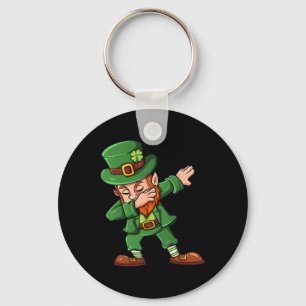 Llavero Día de San Patricio Dabbing Leprechaun Chica de ni