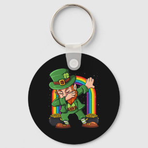 Llavero Día de San Patricio Dabbing Leprechaun Chica de ni