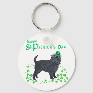 Llavero Día de San Patricio del Affenpinscher