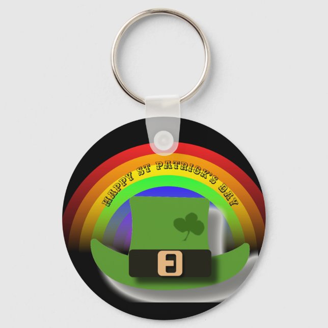 Llavero Día de San Patricio, Gorra de Leprechaun Verde (Anverso)