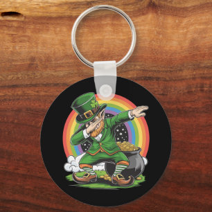 Llavero Día de San Patricio Leprechaun Dab Bailando Dab