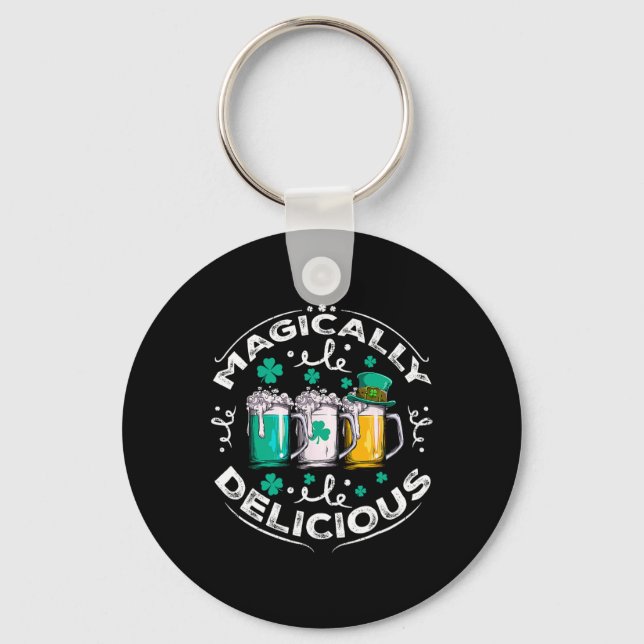Llavero Día de San Patricio Mágicamente Delicioso Beber Ce (Anverso)